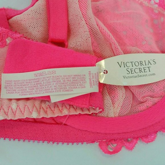 New! VS Unlined Pink Bra 32E (DD) $20 - Picture 7 of 7